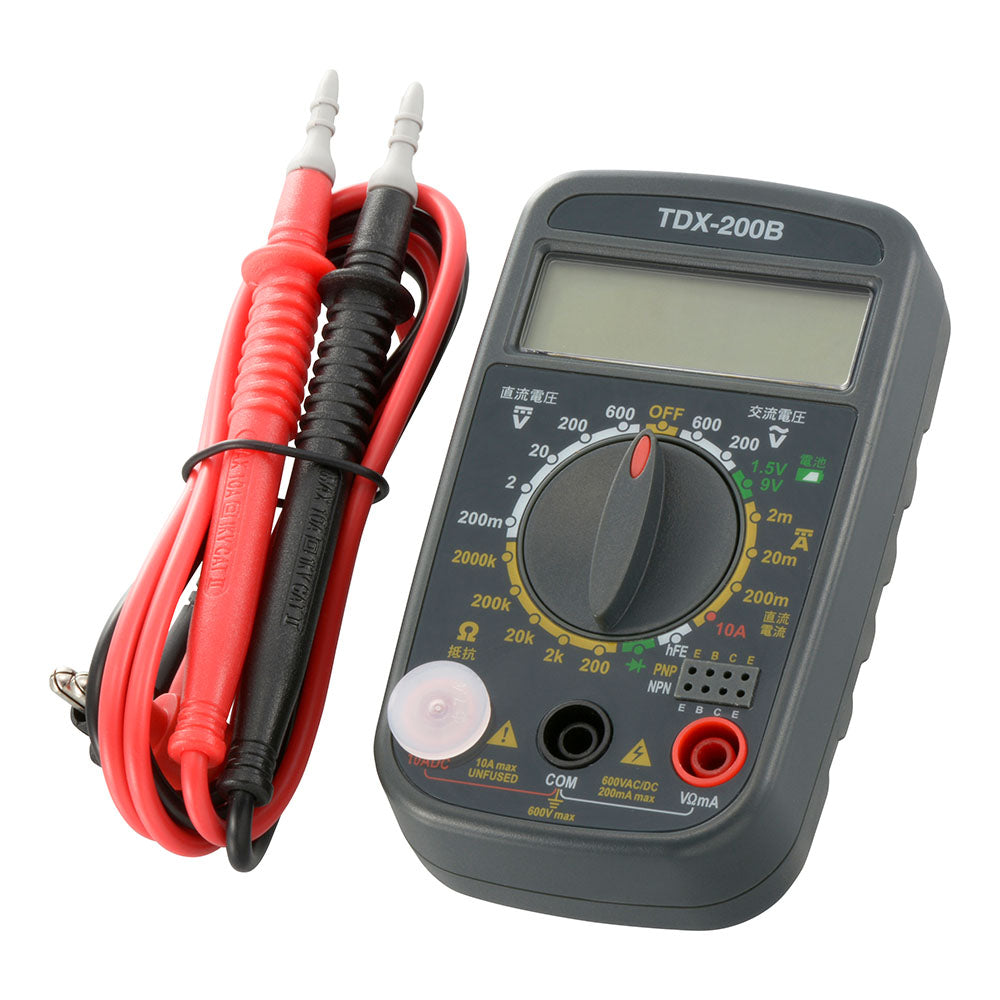 デジタルマルチテスター(手のひらサイズ/006P乾電池×1個付属)_06-5403_TDX-200B_OHM(オーム電機)